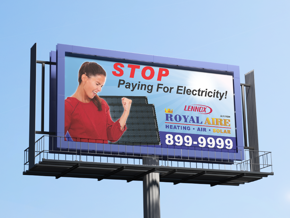 Royal Aire Billboard with Excited Lady