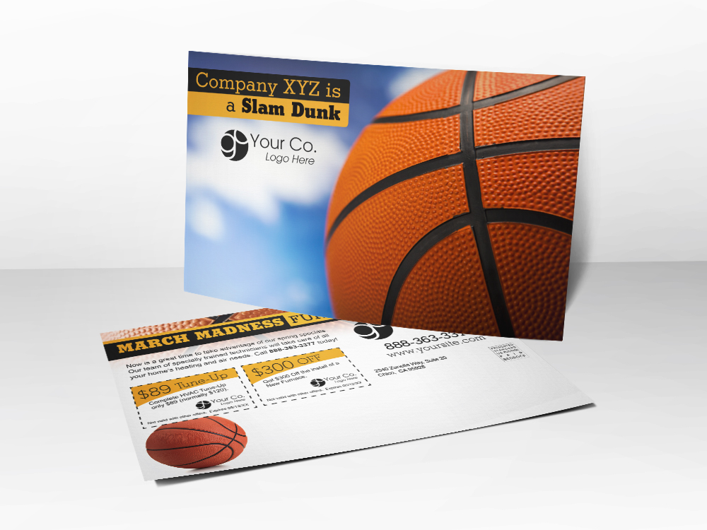 Basketball HVAC Postcard - Front & Back