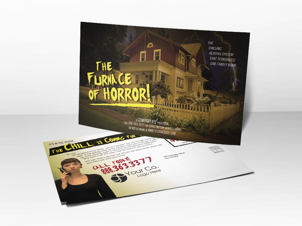 'The Chill Is Coming For You' Winter Furnace Postcard - Front & Back