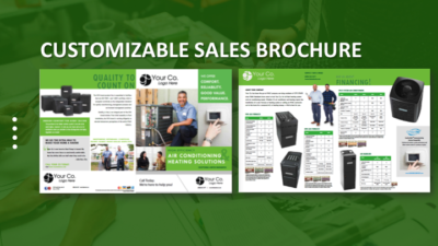 'Customizable Sales Brochure' Green Graphic