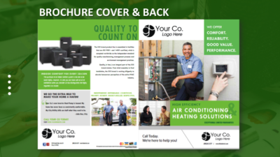 'Brochure Cover & Back' Green Graphic