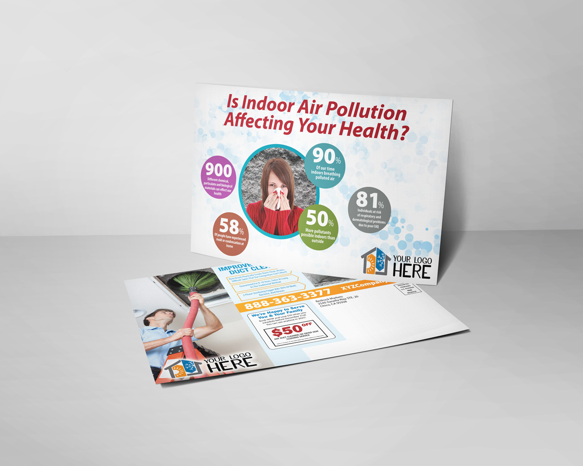 Indoor Air Pollution HVAC Postcard